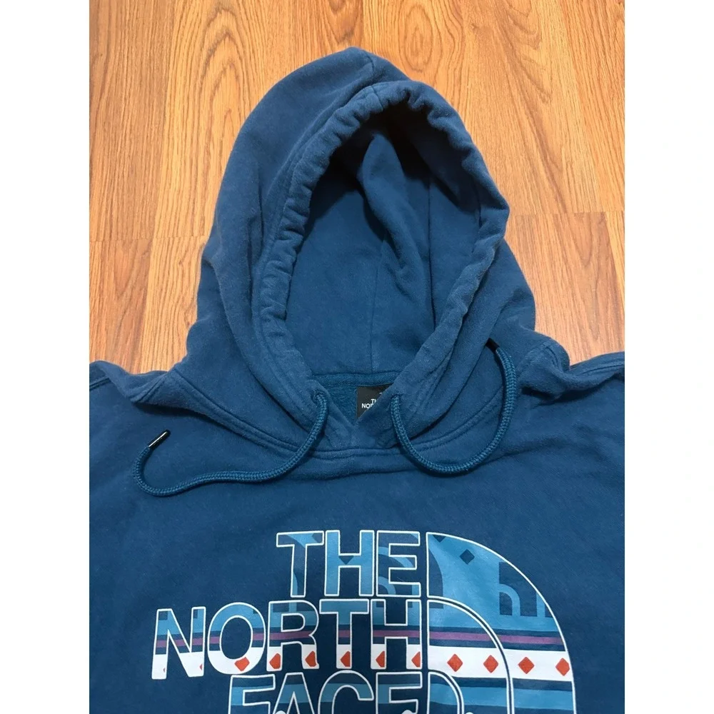 The North Face Half Dome Graphic Hoodie Mens XL Blue Pullover